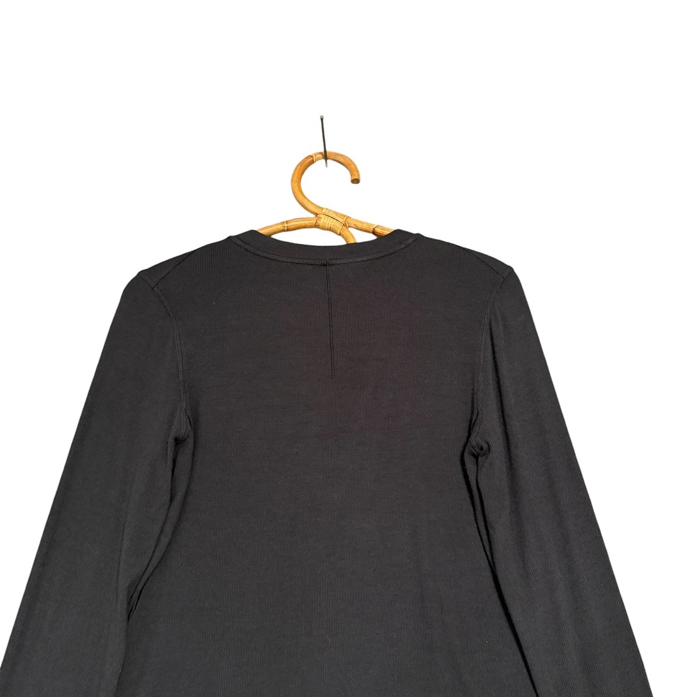 Lululemon | Hold Tight Long Sleeve Henley Black Ribbed Shirt - Picture 9 of 14